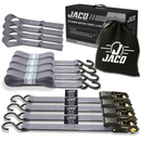 Tie Down Ratchet Straps (4 Pack) - 1 in x 15 ft | AAR Certified Break Strength (1,823 lbs) | Cargo Tie Down Set-15