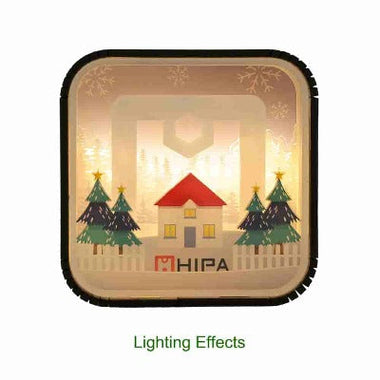 Hipa Christmas House Ornaments Night Light For Home Bedroom Decor, Touch switch