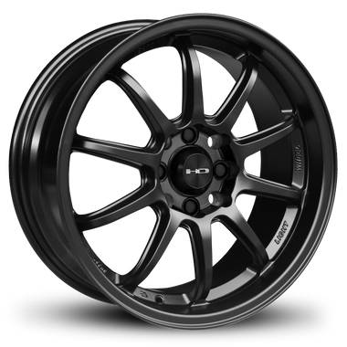 HD Wheels Clutch 15x6.5 +40 4x100/4x114.3mm 73.1mm Satin Black