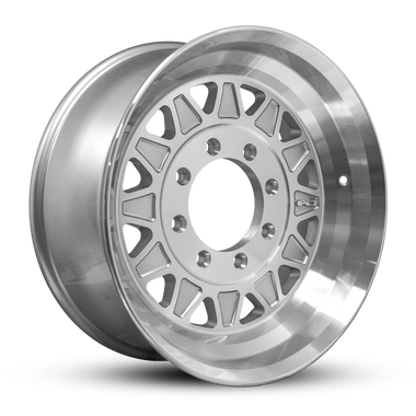 HD Trailer HDT Forged 17.5x6.75 +0 8x165mm 121.2mm Gloss Silver/Machined Face - CAP NOT INCLUDED