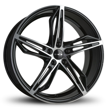 HD Wheels Fly Cutter 20x8.5 +35 5x114.3mm 73.1mm Gloss Black/Machined Face