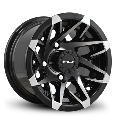 HD Golf Canyon 10x7 -14 4x101.6mm 68.2mm Gloss Black/Machined Face