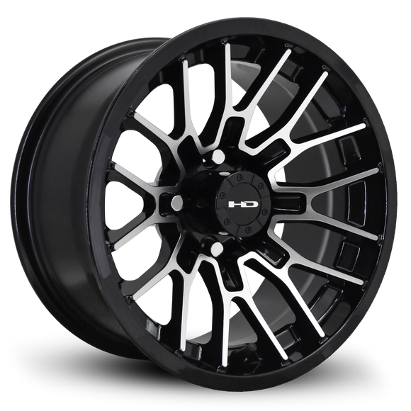 HD Golf RTC 14x7 -14 4x101.6mm 68.2mm Gloss Gun Metal/Machined Face