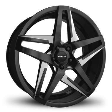 HD Wheels Hairpin 18x8 +35 5x114.3mm 73.1mm Satin Black/Milled Face