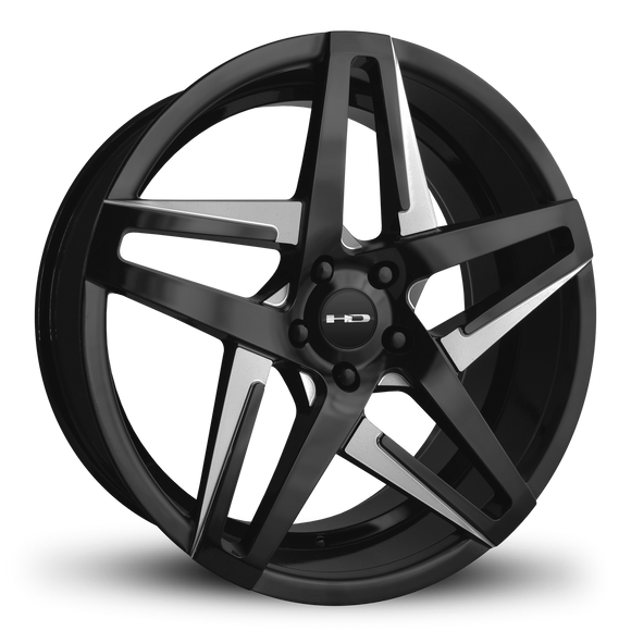 HD Wheels Hairpin 20x8.5 +35 5x114.3mm 73.1mm Satin Black/Milled Face