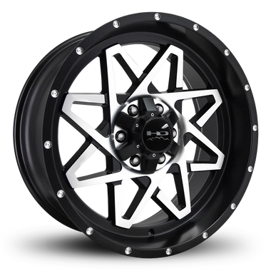 HD Offroad Gridlock 20x9 -10 6x135/6x139.7mm 106.2mm Satin Black/Machined Face