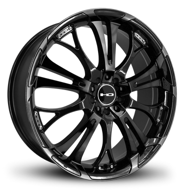 HD Wheels Spinout 18x7.5 +35 5x120/5x114.3mm 74.1mm Gloss Black