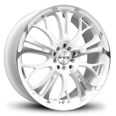 HD Wheels Spinout 20x8 +35 5x120/5x114.3mm 74.1mm Gloss White/Machined Face