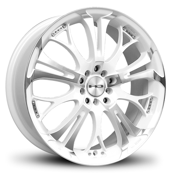 HD Wheels Spinout 18x7.5 +42 5x112/5x114.3mm 73.1mm Gloss White/Machined Face