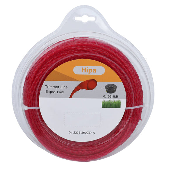 Hipa .105 1-Pound by 262-foot Trimmer Line Round Twist,Commercial 2.7 mm/105-Inch String Trimmer Line,Weed Eater String 105, SOAK for 24H Before Using