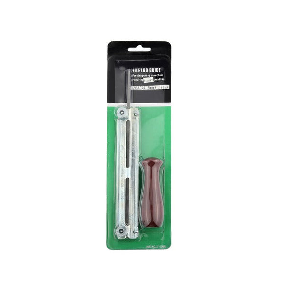 Hipa 11/64 inch 4.5mm Round Chainsaw Chain File With File Guide to Sharpen .325 Pitch 3/8 inch Low Profile Saw Chain, 3 pcs