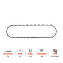 3/8 Pitch .058 84 DL Full Skip 24 inch Saw Chain For Husqvarna 55 65 66 455 455e 460 Rancher 372xp 576xp 262XP 362 362XP Echo Chainsaw-2