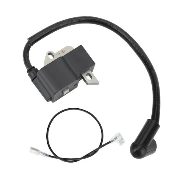 Ignition Coil For Husqvarna 128LDX 128C 128CD 28cc 125L 125E 124L Gas Weed Trimmer Brushcutter Replace 545046701 with Spark Plug