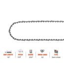 18 Inch Chain 3/8 .050 62 DL For Echo CS370 CS400 Poulan Pro 2050 2055 P3818 P3314 P3416 Remington RM4214 RM4216 RM4218 Chainsaw-3