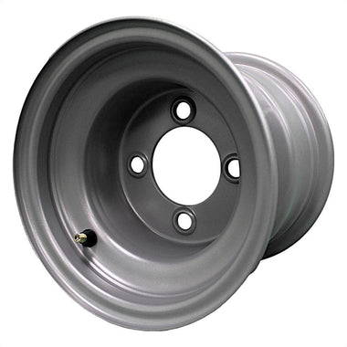 Antego bare 8x7 silver mower wheel with 4-on-4 pattern and 2.83-inch center bore, 4-pack listing