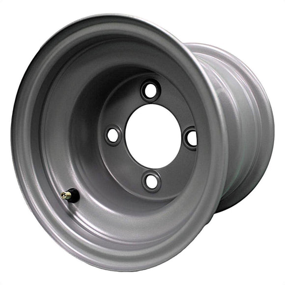 Antego bare 8x7 silver mower wheel with 4-on-4 pattern and 2.83-inch center bore, 4-pack listing