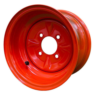 Antego bare 10x6 orange mower wheel with 4-on-4 pattern and 2.76-inch center bore, 4-pack listing