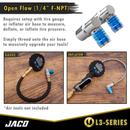 Lightning™ L3-Series Bike Tire Air Chuck - 1/4" F-NPT (Presta + Schrader Valves) | Open Flow (2 Pack)-7