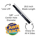60" Mower Low-Lift Blade (20-1/2" Long, 5/8" Hole) Hardened Steel-1