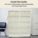 Storage Shelving Unit Cover, fits racks 48"W x 18"D x 72"H one side see through panel in Off White-2