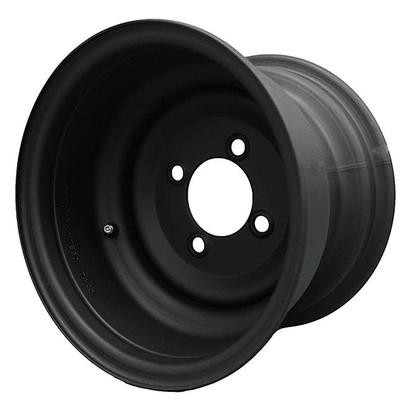 Antego bare 10x7 matte-black golf-cart wheel with 4-on-4 pattern and 2.85-inch center bore, 4-pack listing