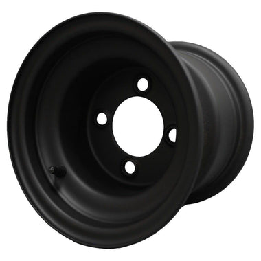 Antego bare 8x7 matte-black golf-cart wheel with 4-on-4 pattern and 2.83-inch center bore, 4-pack listing