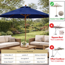 9ft Market Patio Umbrella 8 Rib Replacement Canopy Navy Olefin-6