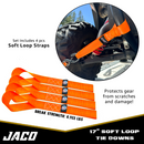 Heavy Duty Ratchet Tie Down Straps with Soft Loops (1.6" x 8 ft) | AAR Certified Break Strength (5,208 lbs)-14