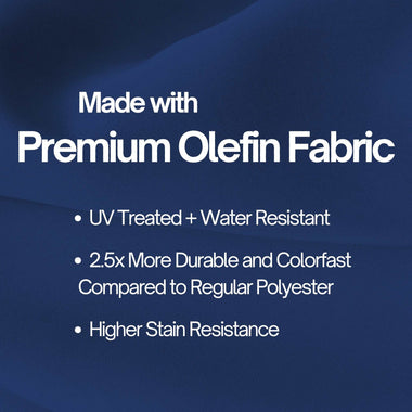 11ft Market Patio Umbrella Double-Vented 8 Rib Replacement Canopy Navy Olefin - 0