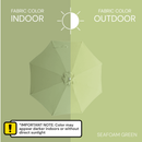 9ft Market Patio Umbrella 8 Rib Replacement Canopy Seafoam Green-7