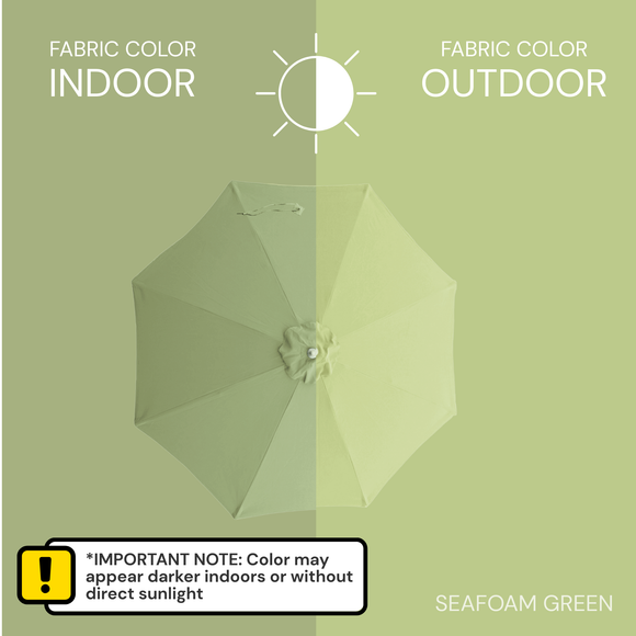9ft Market Patio Umbrella 8 Rib Replacement Canopy Seafoam Green