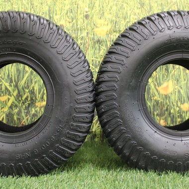 Antego Tire & Wheel - (Set of 2) (ATW-003) 15x6.00-6NHS Lawn Mower Tires, 4 Ply Turf Tires, 15x6.00-6 Tires, 15x6 6 Lawn Mower Tires