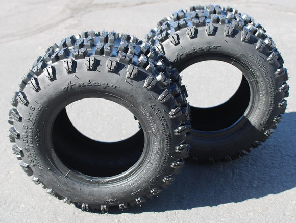 Antego 13x5.00-6 ATW-053 non-directional 2-ply snow blower tire, non-directional tread detail view for 2-pack listing