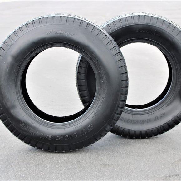 Antego ST185/80D13, 6PR Load Range C Trailer Tire by Antego Tire & Wheel (Set of 2)