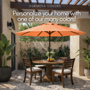9ft Market Patio Umbrella 8 Rib Replacement Canopy Tangerine-8