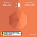 9ft Market Patio Umbrella 8 Rib Replacement Canopy Tangerine-9