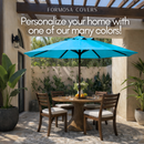 9ft Market Patio Umbrella 8 Rib Replacement Canopy Teal-6