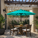 9ft Market Patio Umbrella 8 Rib Replacement Canopy Turquoise Olefin-8