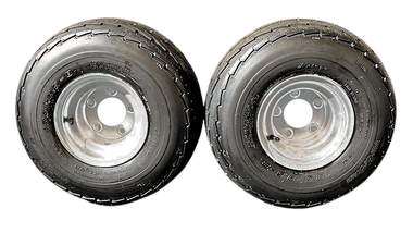 Antego 215/60-8 Load Range C trailer tire on galvanized 8x7 five-lug wheel, product image for 2-pack listing