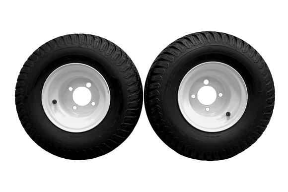 Antego 18x9.50-8 ATW-003 rear mower assembly on white wheel replacing Toro 110-6883, product view for 2-pack listing