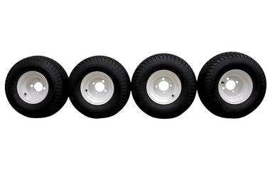 Antego 18x9.50-8 ATW-003 rear mower assembly on white wheel replacing Toro 110-6883, product view for 4-pack listing