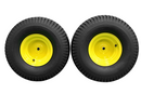20x10.00-8 Tires with 8x7 John Deere Yellow Wheels 2 Ply for Lawn & Garden Mower Turf Tires (Qty: 1)-2