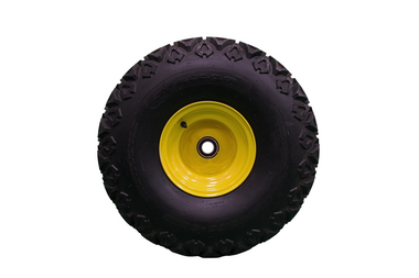Antego 22.5x10-8 Gator-compatible front tire and yellow 8x7 wheel assembly, product image for single-item listing