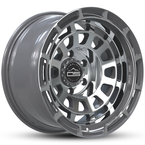 Overland Sector Badlander Forged 17x9 +0 5x139.7mm 108mm Gloss Gun Metal Machined Face