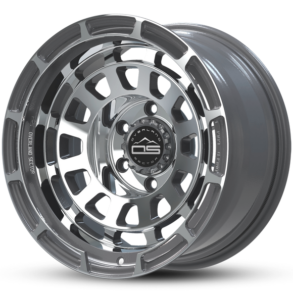 Overland Sector Badlander Forged 17x9 +0 5x139.7mm 108mm Gloss Gun Metal Machined Face