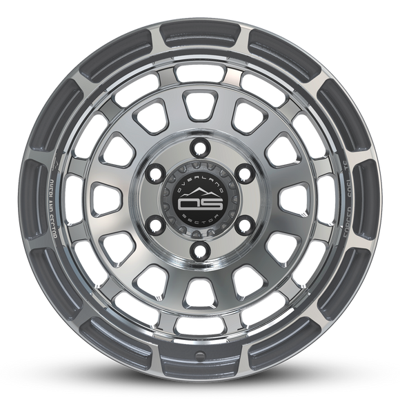 Overland Sector Badlander Forged 17x9 +0 5x139.7mm 108mm Gloss Gun Metal Machined Face
