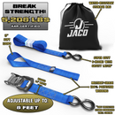 Heavy Duty Ratchet Tie Down Straps with Soft Loops (1.6" x 8 ft) | AAR Certified Break Strength (5,208 lbs)-24