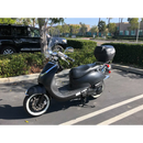 Deluxe Motorcycle Cover with Back Rack Trunk Pouch (XL) Black-8