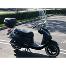 Deluxe Motorcycle Cover with Back Rack Trunk Pouch (XL) Black-9