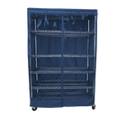 Storage Shelving Unit Cover, fits racks 48"W x 24"D x 72"H one side see through panel in Dusty Blue-1